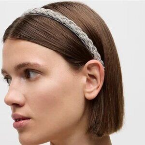 J.Crew | Skinny Braided Crystal Headband